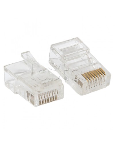 Коннектор RJ-45 TERACOM PRO неэкран. 8P8C 30мкд Cat.5E универсальный (упак.10шт) EKF (TRP-PLUG-5EUTP-10) в Назрани Коннекторы Pintop.ru