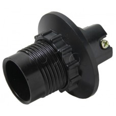 Патрон карболитовый с кольцом Е14 черный без наклейки EKF (LHC-E14-r)