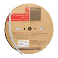Термоусаживаемая трубка ТУТ нг 60/30 белая рулон EKF PROxima (tut-60-w)