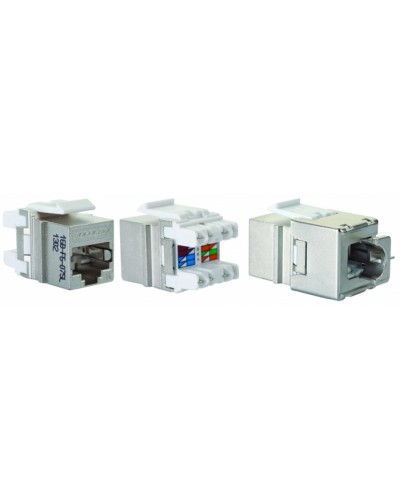 Модуль 16B-F6-07SL Eurolan Keystone категории 6, FTP, 1xRJ45, T568A/B, Silver Line, Q-Tool в Назрани Модули Keystone Pintop.ru