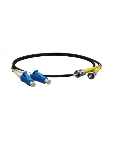 Патч-корд волоконно-оптический Hyperline FC-D2-9-LC/UR-ST/UR-H-3M-LSZH-BK в Назрани Патч-корды оптические Pintop.ru