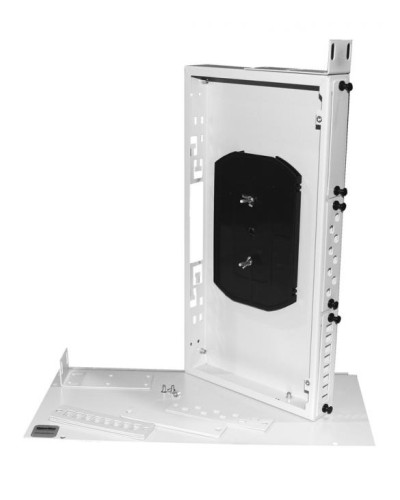 Бокс оптический универсальный 19, от 8 до 24 портов (SC, duplex LC, ST, FC), со сплайс пластиной, без пигтейлов и проходных адаптеров Hyperline FO-19R-1U-3xSLT-W140H42-24UN-GY в Назрани Кросс оптический Pintop.ru