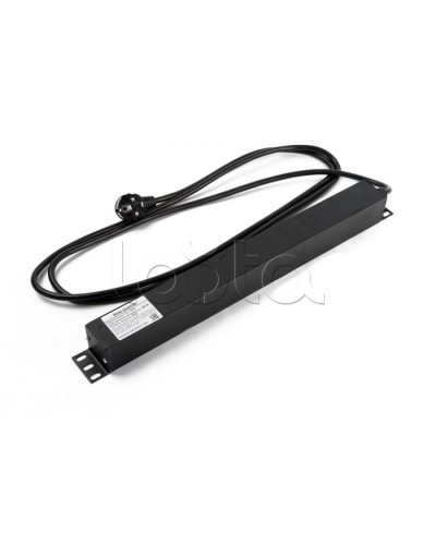 Блок розеток горизонтальный черн Hyperline (SHE19-6SH-2IEC-2.5EU) в Назрани Блоки розеток Pintop.ru