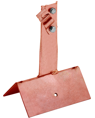 Держатель проводника круглого 6-10мм винтовой для конька широкого h=100мм медь IEK (ZDP81-50-4-16-100) в Назрани Крепеж Pintop.ru