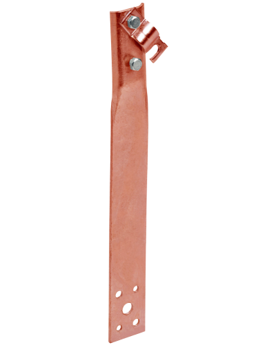 Держатель проводника круглого 6-10мм винтовой прямой h=80мм медь IEK (ZDP86-50-1-16-80) в Назрани Крепеж Pintop.ru