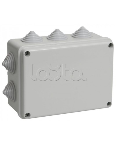 Коробка распаячная KM41241 для о/п 150x110x70мм IP44 10 кабель вводов IEK (UKO10-150-110-070-K41-44) в Назрани Распределительные коробки Pintop.ru