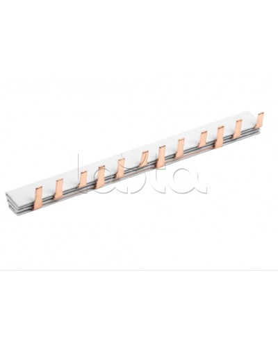 Шина соединительная типа PIN (12 штырей) 3Р 63А (22см) IEK (YNS21-3-063-22-12) в Назрани Клеммные колодки Pintop.ru