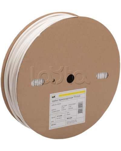 Трубка термоус. ТТУ (ТУТ) 20/10(дл.100м) белая. IEK(UDRS-D20-100-K01) в Назрани Дополнительное оборудование для ОПС Pintop.ru