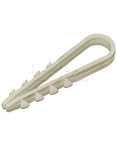 Дюбель-хомут 5-8 мм нейлон белый (100шт) IEK UHH35-5-8-100 в Назрани Стяжки-хомуты Pintop.ru