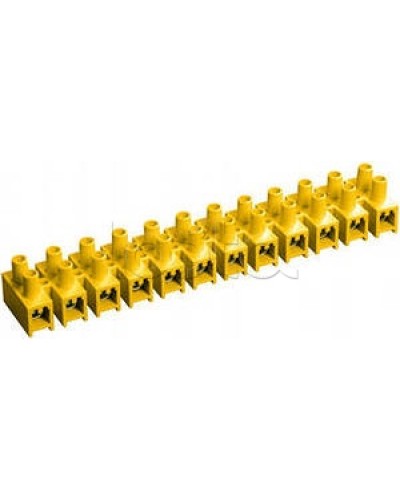 Зажим винтовой ЗВИ-3 н/г 1,0-2,5 мм2 (12пар) желтый IEK UZV7-003-04 в Назрани Клеммные колодки Pintop.ru