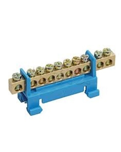 Шина N ноль с DIN-изолятором типа «Стойка» ШНИ-6х9-12-С-С IEK YNN10-69-12P-K07 в Назрани Клеммные колодки Pintop.ru