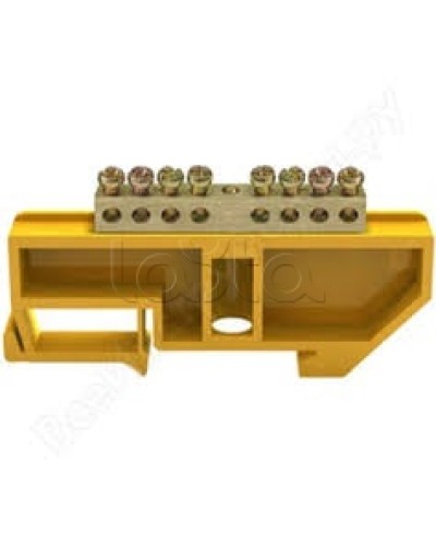 Шина PE земля на DIN-изоляторах ШНИ-6х9-8-Д-Ж IEK YNN10-69-8D-K05 в Назрани Клеммные колодки Pintop.ru