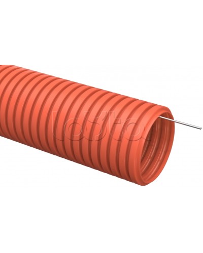 Труба гофр. ПНД 16 мм с зондом (100 м) IEK (CTG20-16-K04-100) в Назрани Труба гофрированная Pintop.ru