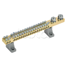 Шина N "ноль" на двух угл. изол. 200А ШНИ-10х18-36-L2-С IEK (YNN30-36-C2-K03)