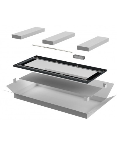 ITK LINEA E Дверь стеклянная 600мм шкафа 47U чер. (LE05-47U6X-DR) в Назрани Аксессуары для стоек и шкафов Pintop.ru