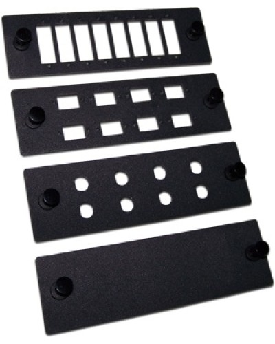 Панель адаптерная на 8 дуплексных SC адаптеров, для кроссов LAN-FOBM, черная LANMASTER LAN-APM-8DP в Назрани Аксессуары для стоек и шкафов Pintop.ru