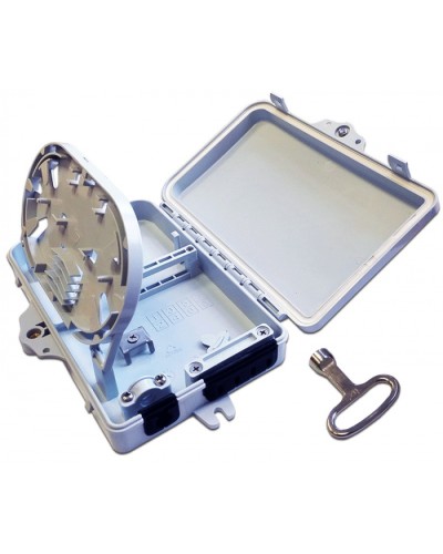 Бокс распределительный настенный на 6 волокон, наружной установки LANMASTER LAN-FDB-FTTH06/OUT в Назрани Кросс оптический Pintop.ru