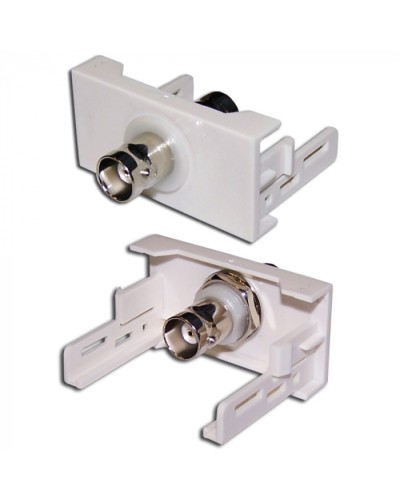 Вставка Mosaic 22.5x45 с BNC-адаптером BC-009, белая LANMASTER (LAN-WA-LP-BNC-WH) в Назрани Коннекторы и разъемы Pintop.ru