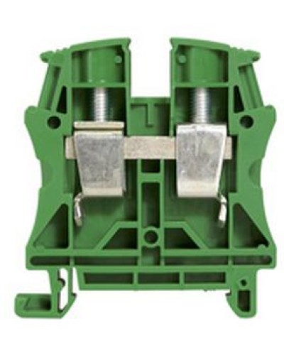 Клемма 16 мм2 однополюсная 1 вход/1 выход, шаг 12 мм, зеленая Viking Legrand 037198 в Назрани Клеммные колодки Pintop.ru