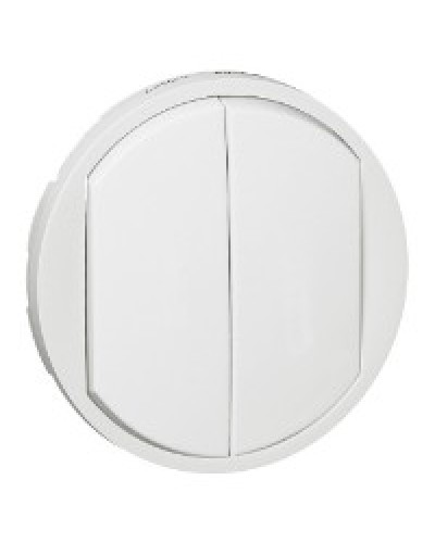 Лицевая панель для выключателя двойного белый Celiane Legrand 068002 в Назрани Аксессуары для кабель-канала Pintop.ru