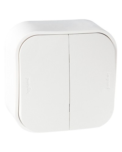 Выключатель двухклавишный Quteo Legrand (782202) в Назрани Аксессуары для кабель-канала Pintop.ru