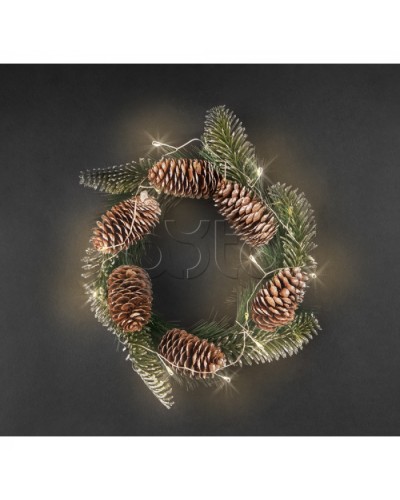 Гирлянда Navigator 95 036 NGF-D041-02(венок шишки WW) в Назрани Источники света(Лампы) Pintop.ru