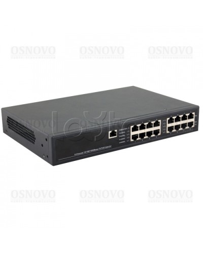 PoE-инжектор управляемый Gigabit Ethernet на 8 портов OSNOVO Midspan-8/150RGM в Назрани Блоки питания для кожухов и камер Pintop.ru