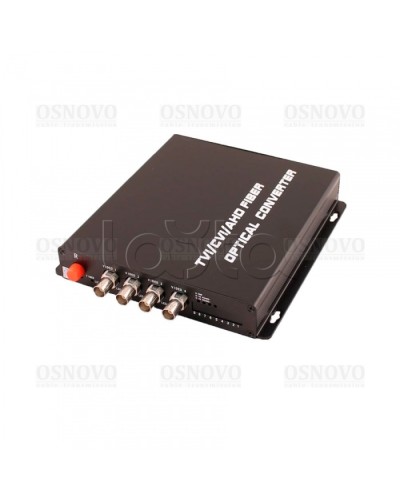 Приёмник 4 каналов видео оптический OSNOVO RA-H4/1F в Назрани Видеоусилители, Модуляторы, Делители Pintop.ru