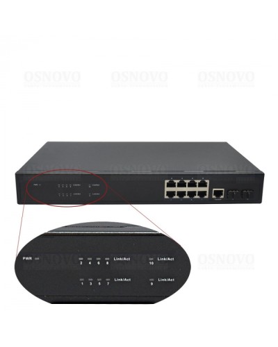 Коммутатор 10-портовый OSNOVO SW-70802/L2 в Назрани Коммутаторы Pintop.ru