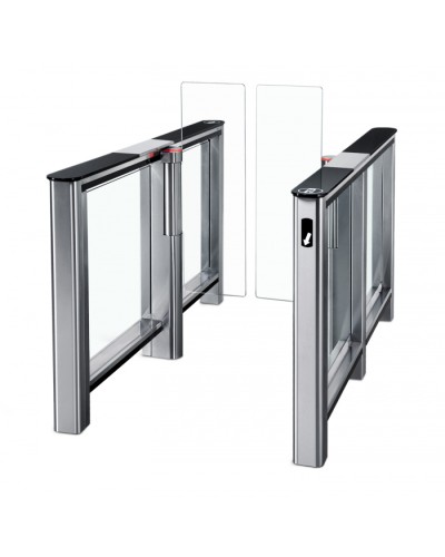 Турникет PERCo-ST-01 (с крышками из закаленного стекла с центральной вставкой из нерж. сталь со створками 575) в Назрани Турникеты Pintop.ru