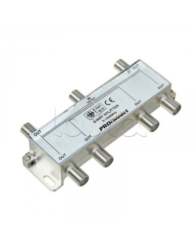 Сплиттер антенный ТВ х 6 под F разъём 5-1000 МГц PROCONNECT 05-6024 в Назрани Дополнительное оборудование для сетей Pintop.ru