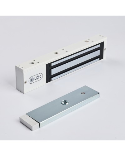 R-Lock RL-EM280-LSW - Электромагнитный замкок, 280кг, DC12/24B, цвет белый, RAL9016(белый), два датчика втроены в корпус замка: датчик Холла и магнито-контактный датчик в Назрани Электромагнитные замки Pintop.ru