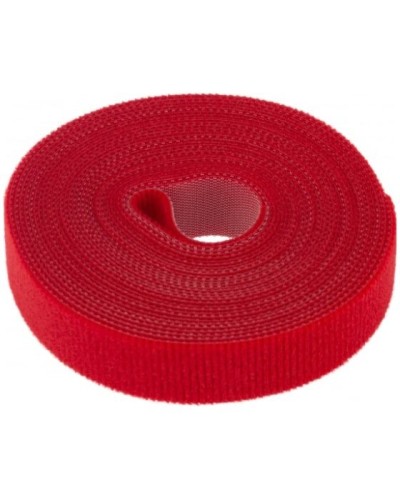 Лента-липучка многоразовая 5 м х 20мм, красная (1 шт/уп) REXANT 07-7524 в Назрани Монтажные материалы Pintop.ru