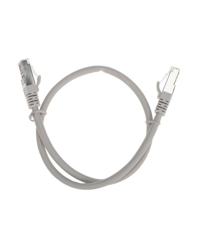 Патч-корд S/FTP, CAT 6A (10G), RJ45-RJ45, 28AWG, LSZH, серый, 0,5м REXANT 02-0390-05 в Назрани Патчкорды (медные) Pintop.ru