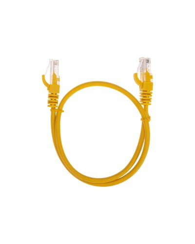 Патч-корд U/UTP, CAT 5e, RJ45-RJ45, 26AWG, LSZH, желтый, 0,5м REXANT 02-0105-05 в Назрани Патчкорды (медные) Pintop.ru
