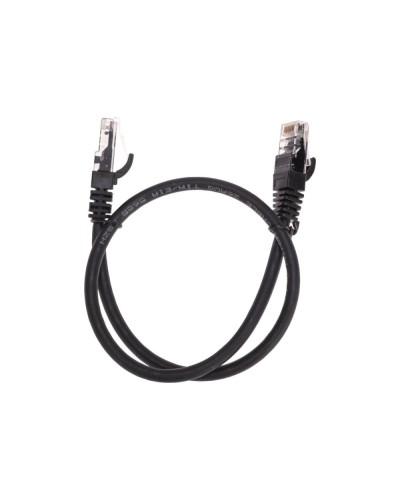 Патч-корд U/UTP, CAT 6, RJ45-RJ45, 26AWG, LSZH, черный, 0,5м REXANT 02-0292-05 в Назрани Патчкорды (медные) Pintop.ru