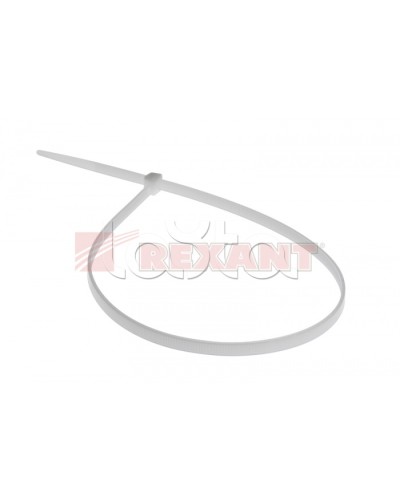 Хомут-стяжка нейлоновый 5х350 мм белый (100шт/уп) REXANT 07-0350 в Назрани Стяжки-хомуты Pintop.ru