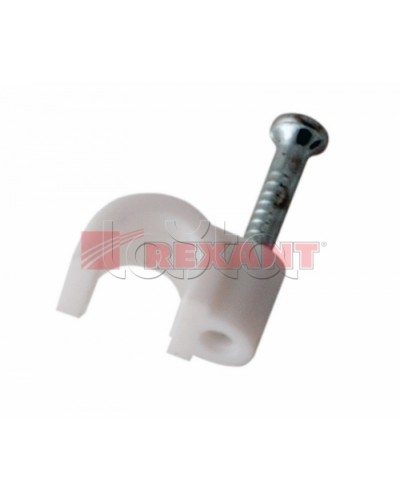 Крепеж кабеля круглый 7мм (10шт/уп) REXANT 07-4007 в Назрани Держатели, клипсы, скобы Pintop.ru