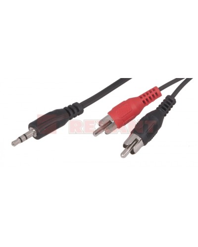 Шнур 3.5 мм стерео штекер - 2 RCA 1.5 м (10шт/уп) REXANT 17-4202 в Назрани Коннекторы Pintop.ru