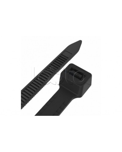 Стяжкa нейлоновая, тройной замок 200 x 4,8 мм, черная (упак.100 шт) REXANT (67-0201-5) в Назрани Стяжки-хомуты Pintop.ru