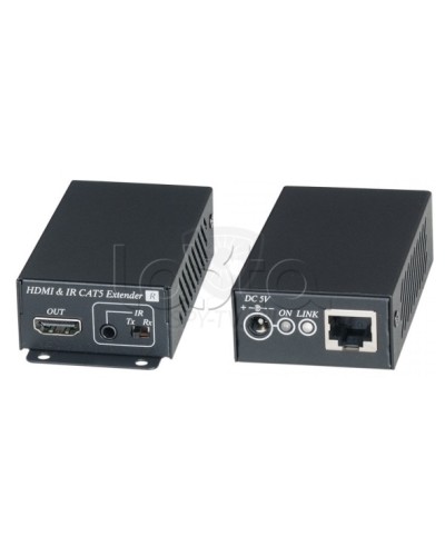 Комплект для передачи HDMI сигнала с ИК повторителем по одному кабелю витой пары SC&T HE02EI в Назрани Видеоусилители, Модуляторы, Делители Pintop.ru