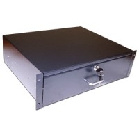 Ящик выдвижной 19", с замком, 2U, черный TWT TWT-CB-DRW-2U