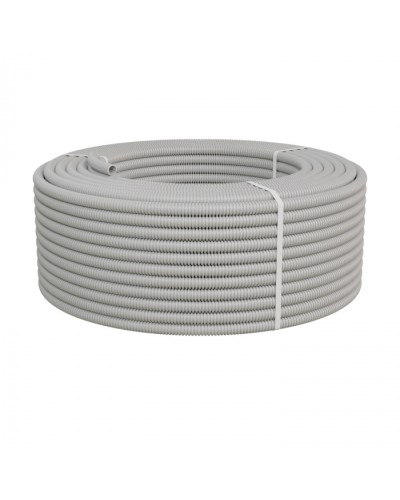 Труба ПНД-FRUF гофрир. тяжелая, с зондом, без галогена, трудногорючая, атмосферостойкая,цвет серый, диам. 20мм (100м) Экопласт (21120HFR-UF) в Назрани Труба гофрированная Pintop.ru