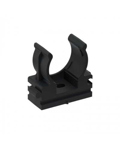 CFQ20 Держатель (клипса) для труб, для монтажного пистолета D20мм, цвет чёрный (10шт) Экопласт (41520-10BL) в Назрани Держатели, клипсы, скобы Pintop.ru