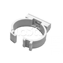 Держатель с защелкой для гофрированной или жесткой гладкой трубы D20 мм, без галогена Экопласт 41620HF