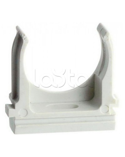 Держатель (клипса) для гофрированной или жесткой гладкой трубы D16 мм, без галогена Экопласт 41716HF в Назрани Держатели, клипсы, скобы Pintop.ru