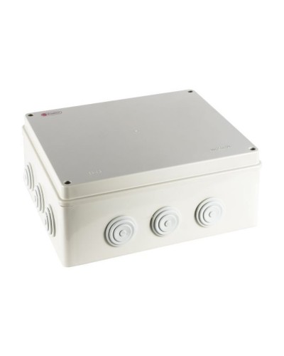 Коробка огн. Е110 о/п, 300х250х120,12 вых.,IP65, 5Р серый Экопласт (43090HF-GR) в Назрани Распределительные коробки Pintop.ru