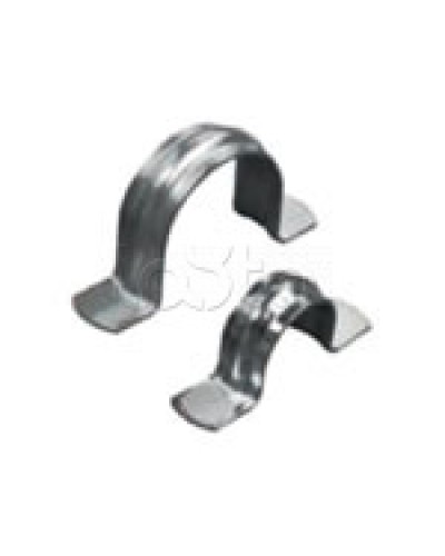 Скоба оцинкованная двухлапковая без монтажного отверстия, для трубы D25мм (1уп = 100шт) Экопласт (43627) в Назрани Держатели, клипсы, скобы Pintop.ru
