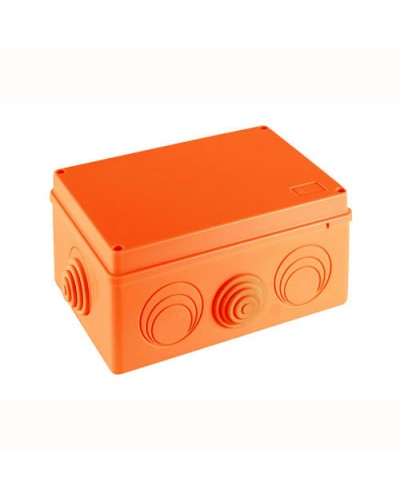 JBS210 Коробка огн. E110, о/п 210х150х100мм, без галогена,8 вых., IP55, 6P, (2,5-25 мм2), цвет оранж. Экопласт (43746HF) в Назрани Коробки (ОКЛ) Экопласт Pintop.ru