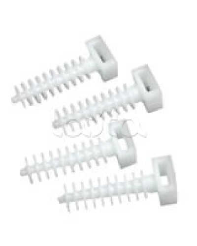 Держатель хомутов для установки в отверстиях D8 мм 37х13 мм Экопласт 47214 в Назрани Крепеж: Дюбели, шурупы, саморезы Pintop.ru